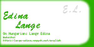 edina lange business card